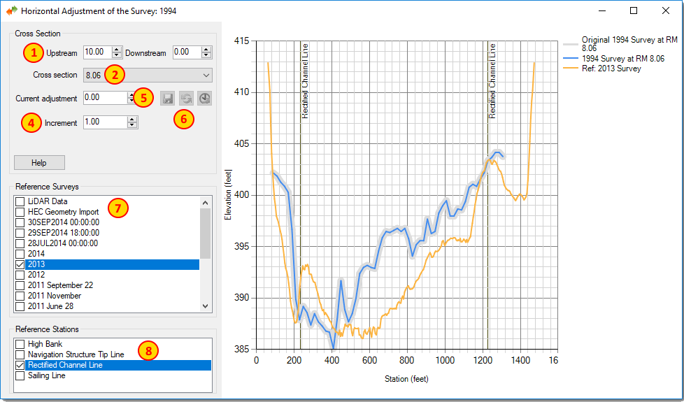 Horizontal adjustments