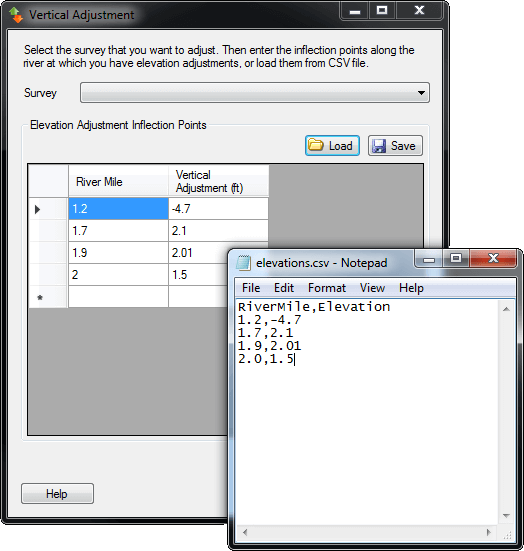 vertical adjustment screenshot